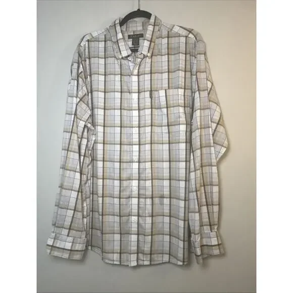 Ariat Napa Cotton Poly Blend Plaid Button Down Shirt Men XL - Picture 2 of 14